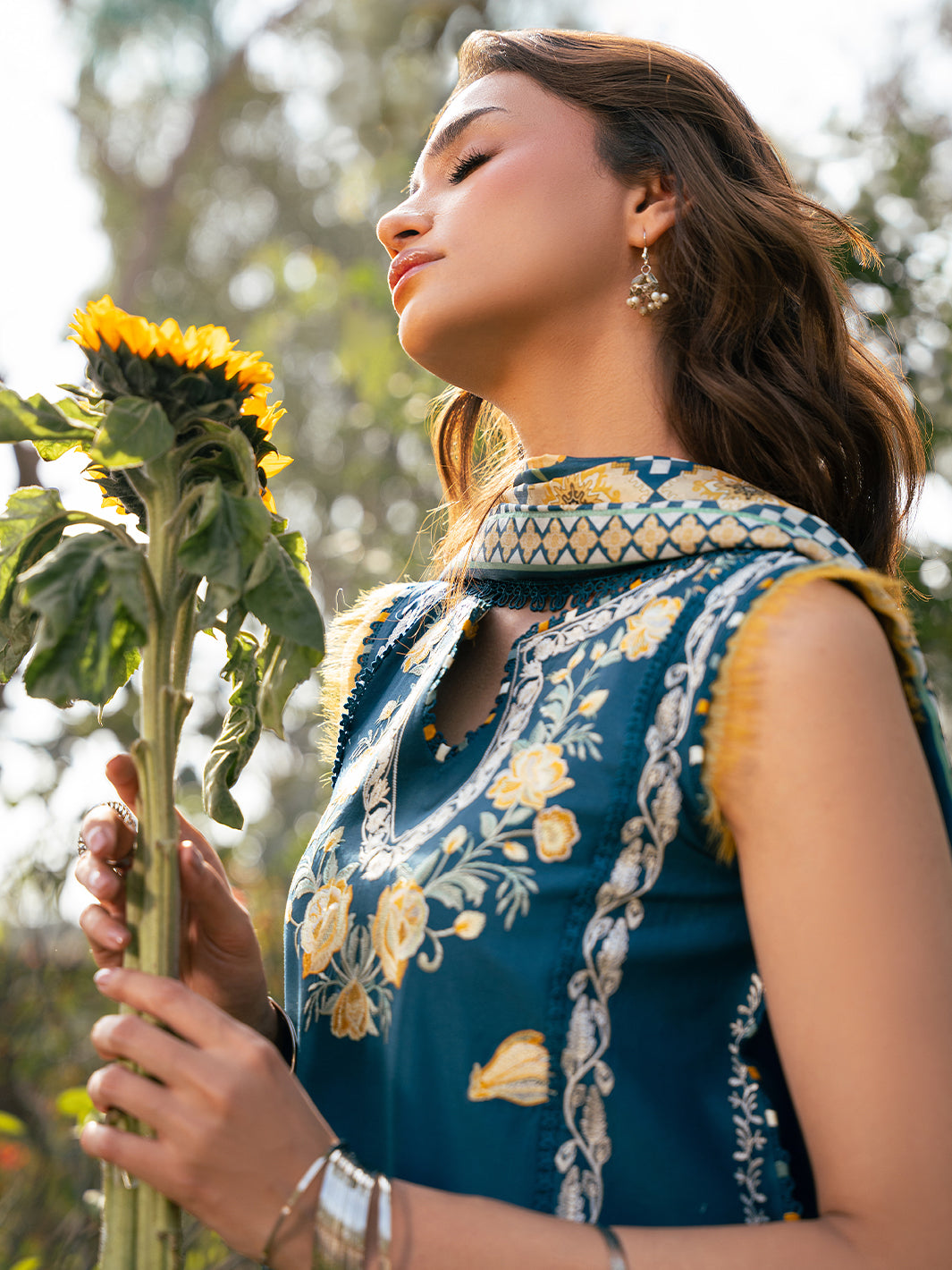 Bin Ilyas | Hazel Printed Lawn 25 | 2077 - B - House Of Hania