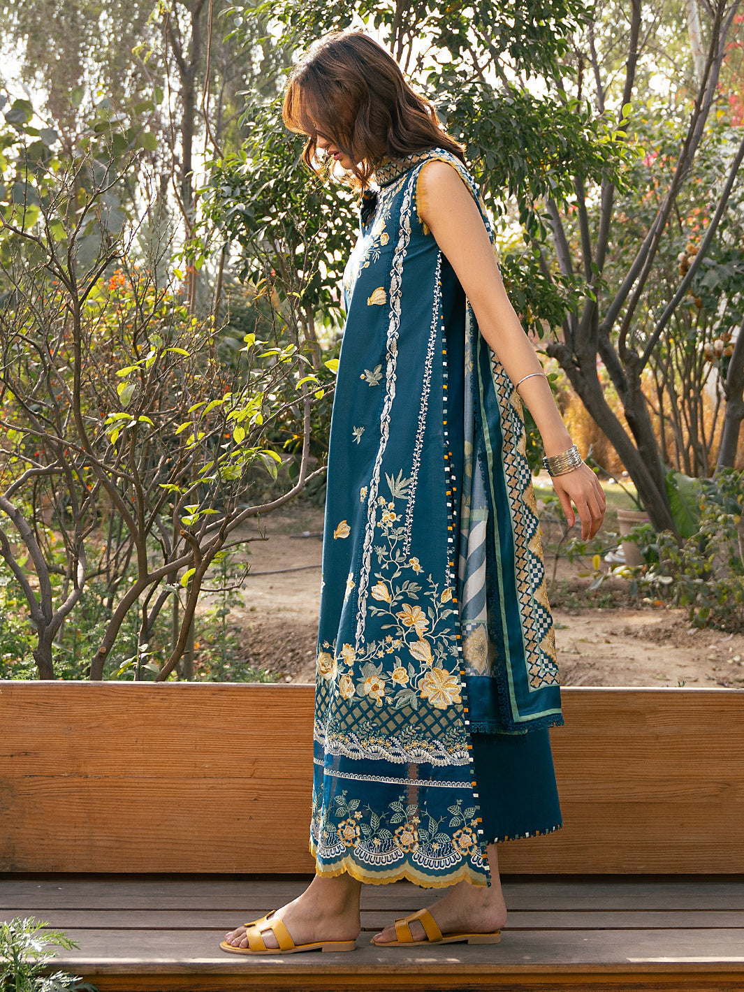 Bin Ilyas | Hazel Printed Lawn 25 | 2077 - B - House Of Hania