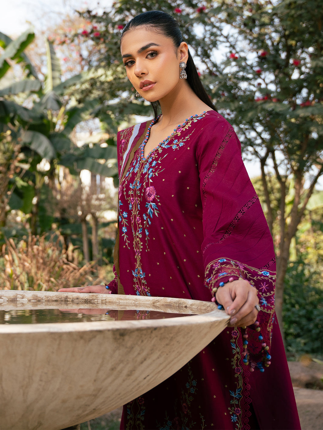 Bin Ilyas | Hazel Printed Lawn 25 | 2078 - A - House Of Hania