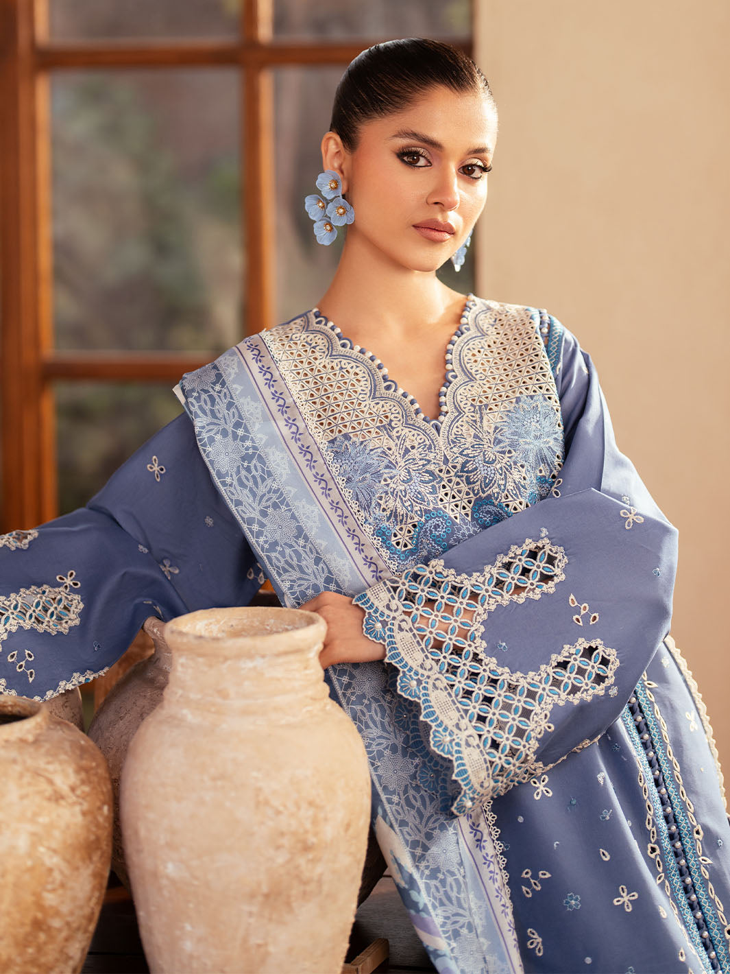 Bin Ilyas | Mehroze Luxury Lawn 25 | 91 - A - House Of Hania