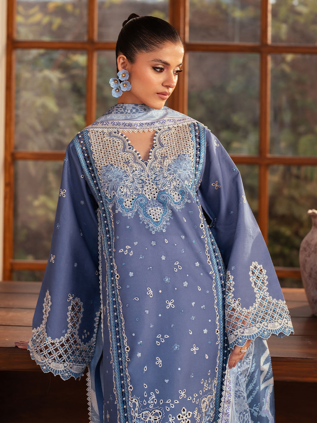 Bin Ilyas | Mehroze Luxury Lawn 25 | 91 - A - House Of Hania