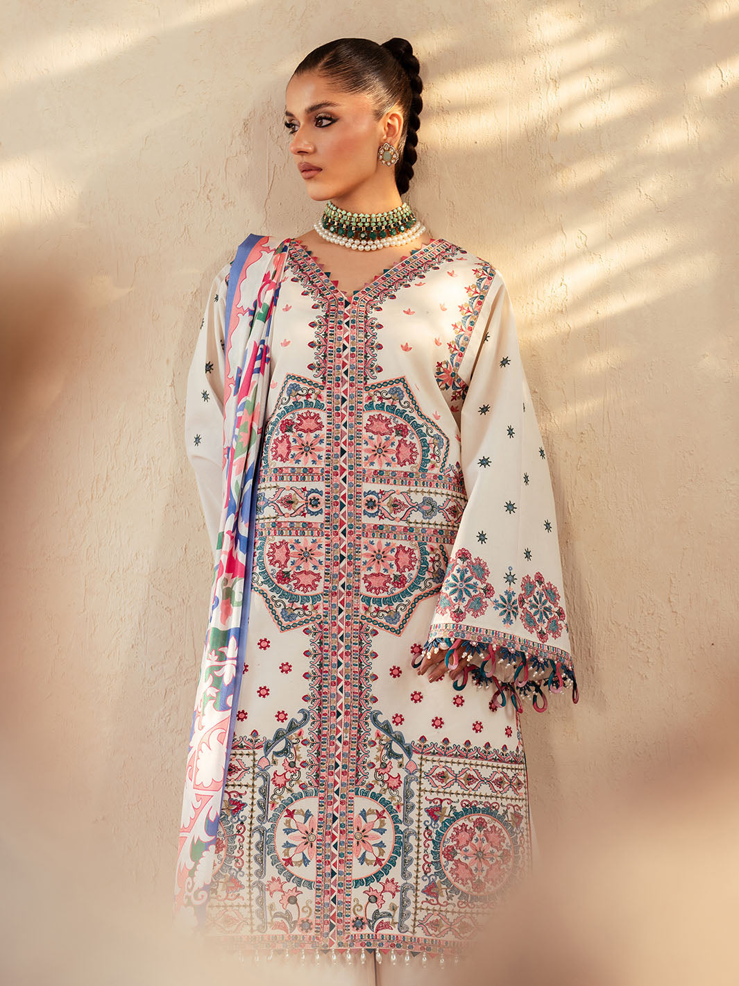 Bin Ilyas | Mehroze Luxury Lawn 25 | 92 - A - House Of Hania