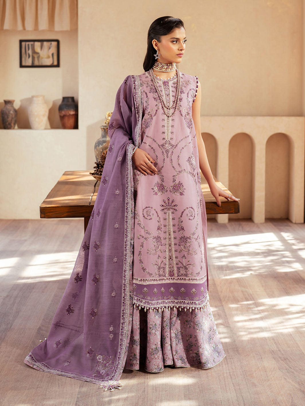 Bin Ilyas | Mehroze Luxury Lawn 25 | 93 - A - House Of Hania