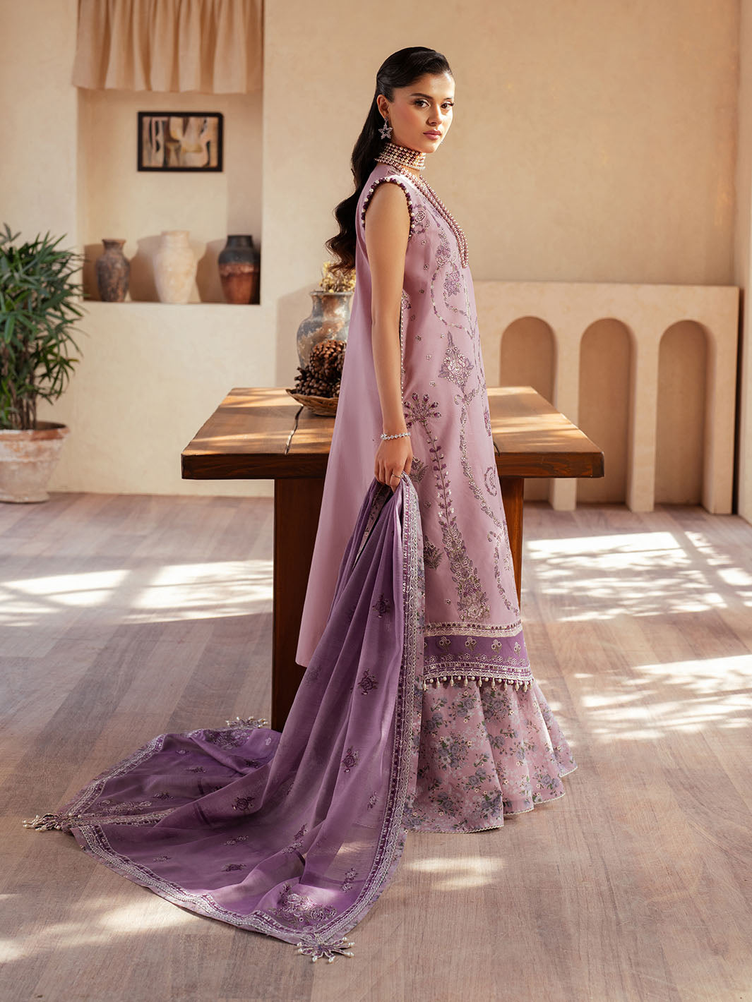 Bin Ilyas | Mehroze Luxury Lawn 25 | 93 - A - House Of Hania