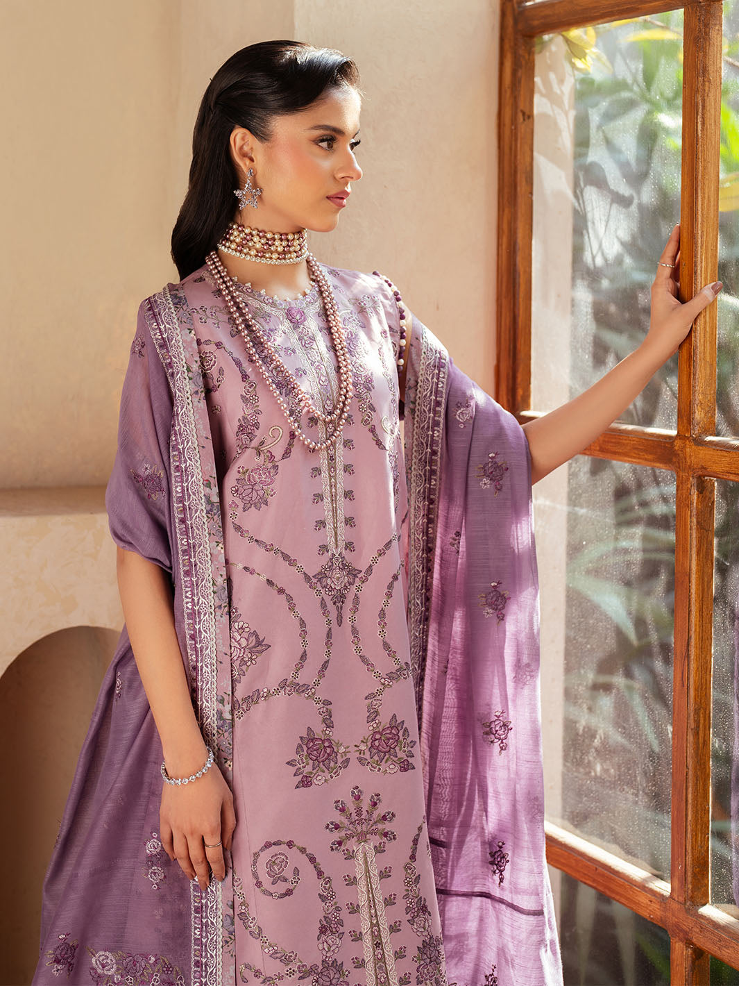 Bin Ilyas | Mehroze Luxury Lawn 25 | 93 - A - House Of Hania