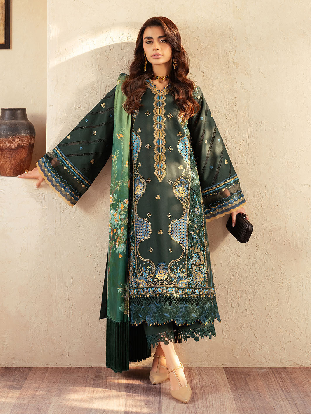 Bin Ilyas | Mehroze Luxury Lawn 25 | 94 - A - House Of Hania
