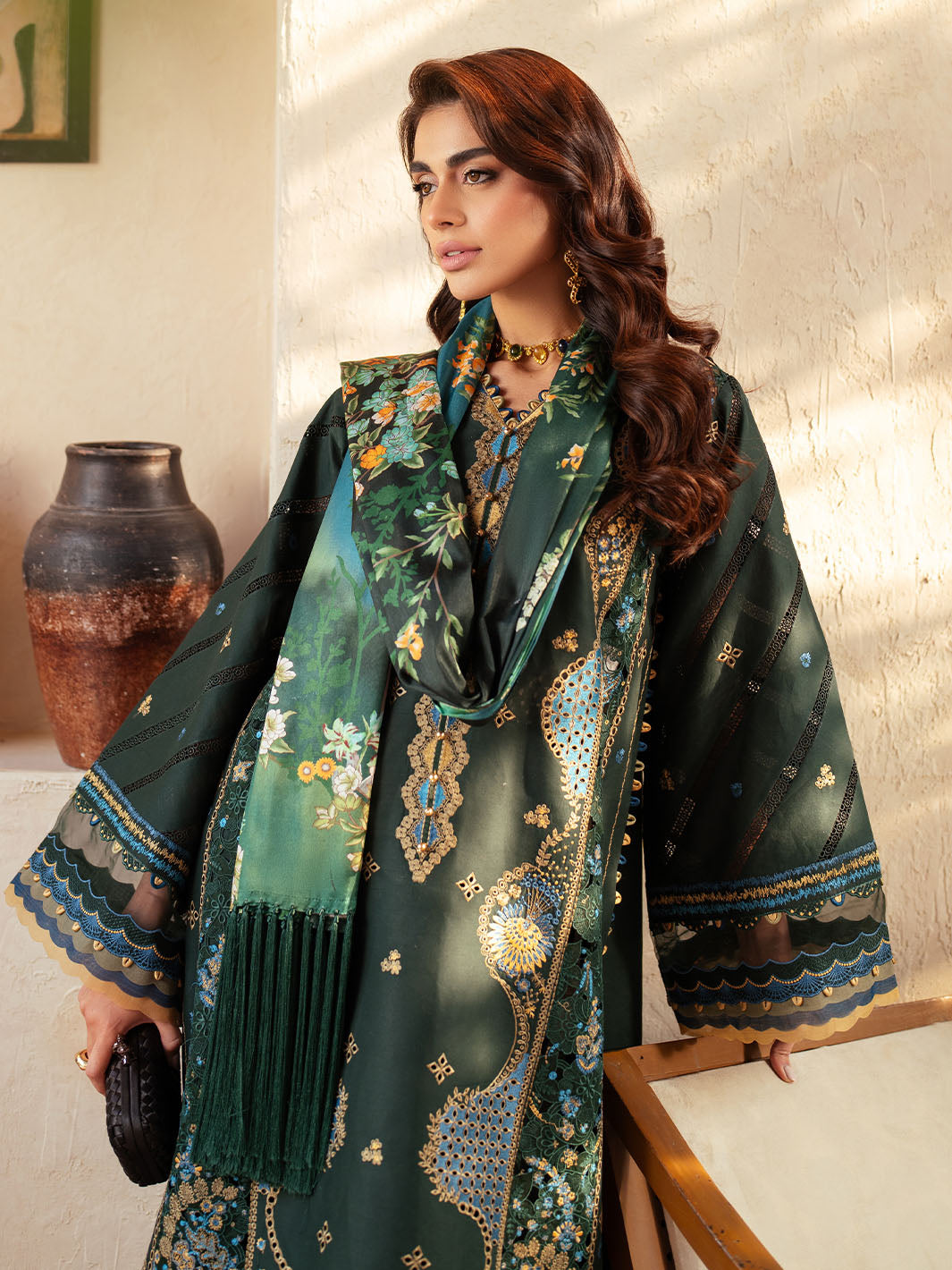 Bin Ilyas | Mehroze Luxury Lawn 25 | 94 - A - House Of Hania