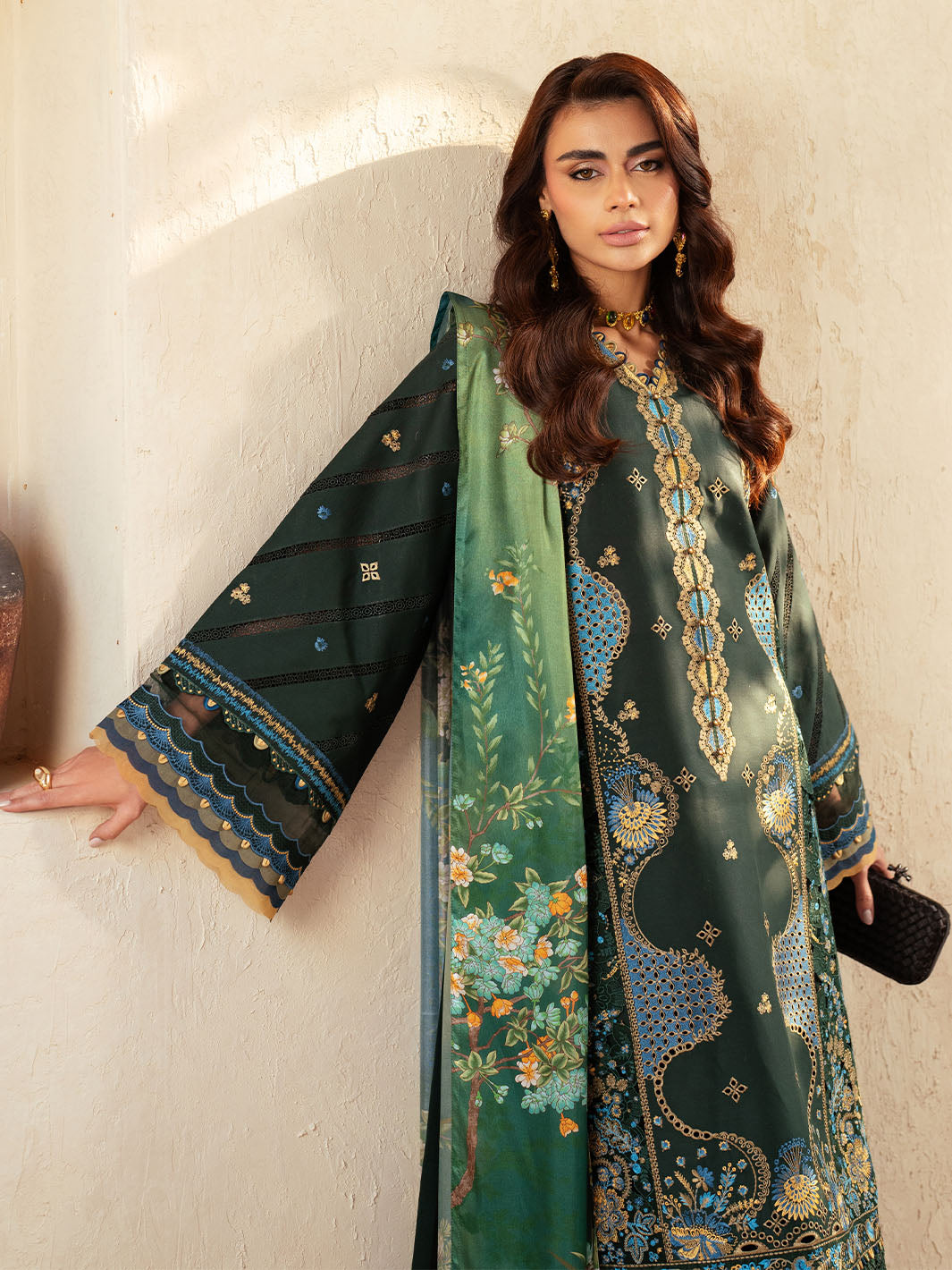 Bin Ilyas | Mehroze Luxury Lawn 25 | 94 - A - House Of Hania