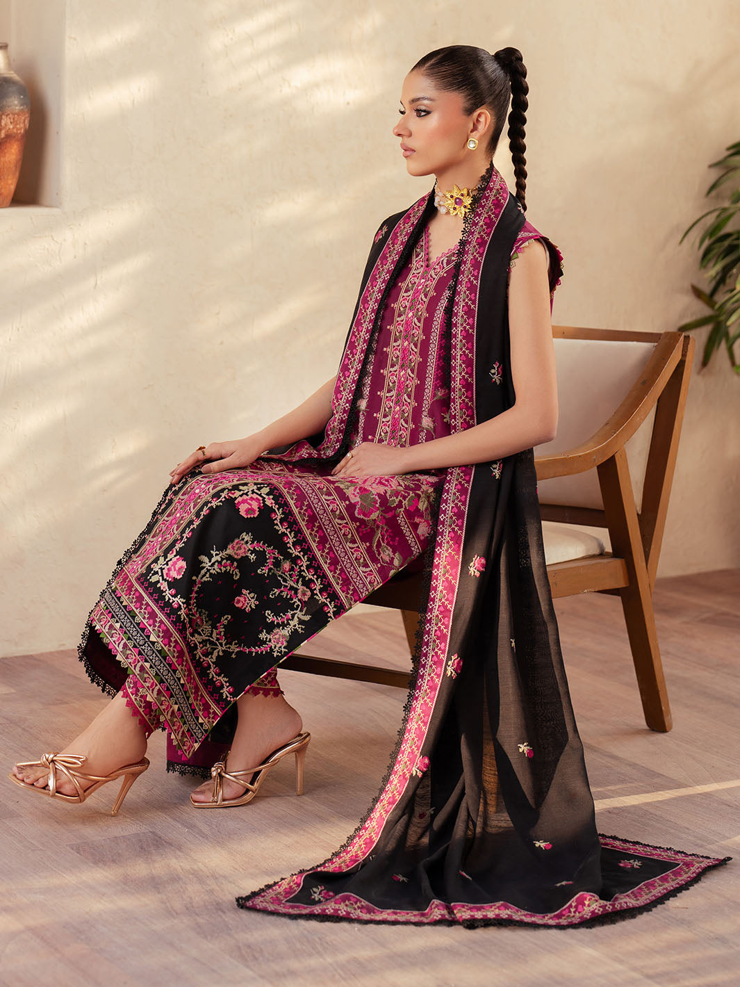 Bin Ilyas | Mehroze Luxury Lawn 25 | 95 - A - House Of Hania