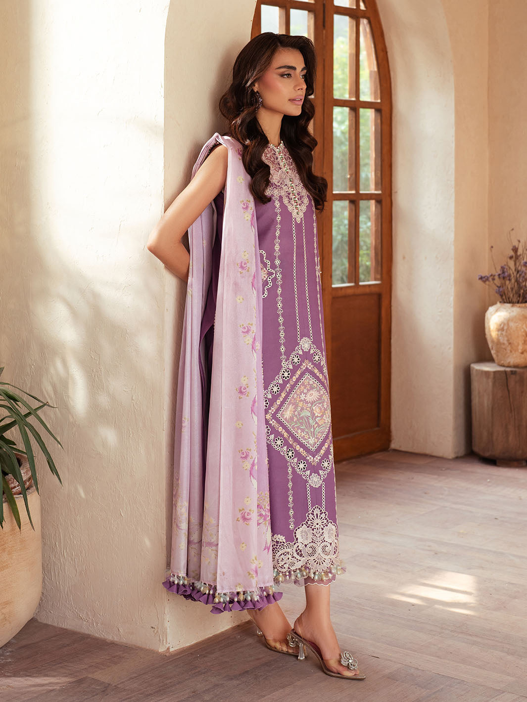 Bin Ilyas | Mehroze Luxury Lawn 25 | 96 - A - House Of Hania