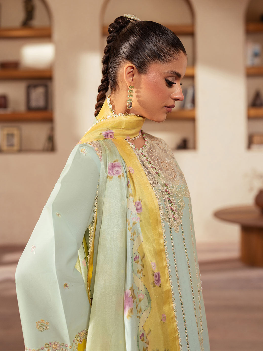 Bin Ilyas | Mehroze Luxury Lawn 25 | 96 - B - House Of Hania