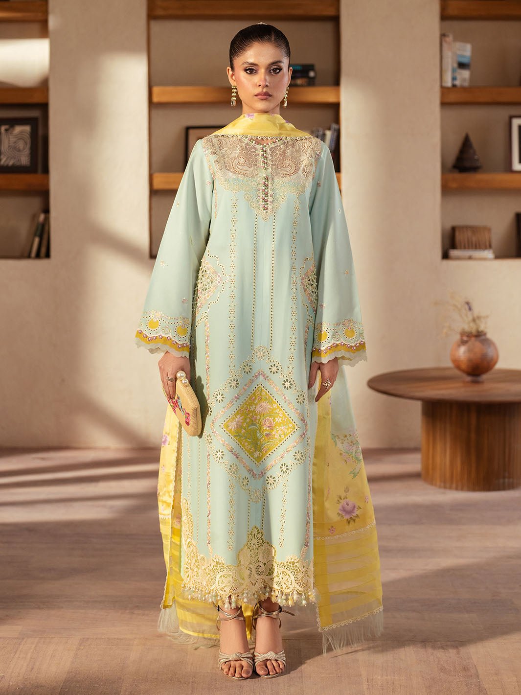 Bin Ilyas | Mehroze Luxury Lawn 25 | 96 - B - House Of Hania