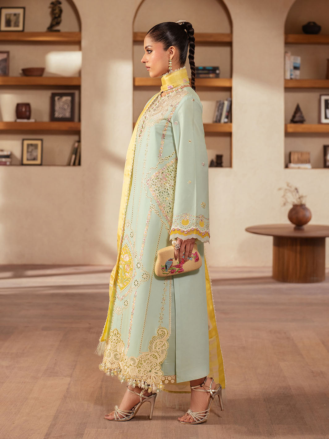 Bin Ilyas | Mehroze Luxury Lawn 25 | 96 - B - House Of Hania