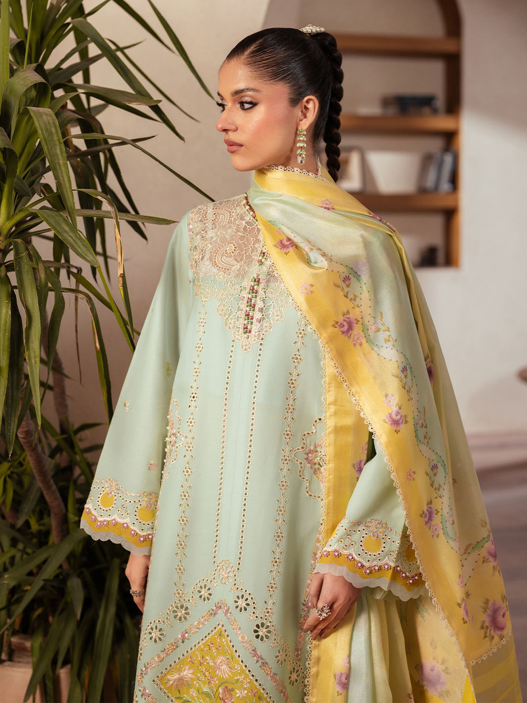 Bin Ilyas | Mehroze Luxury Lawn 25 | 96 - B - House Of Hania