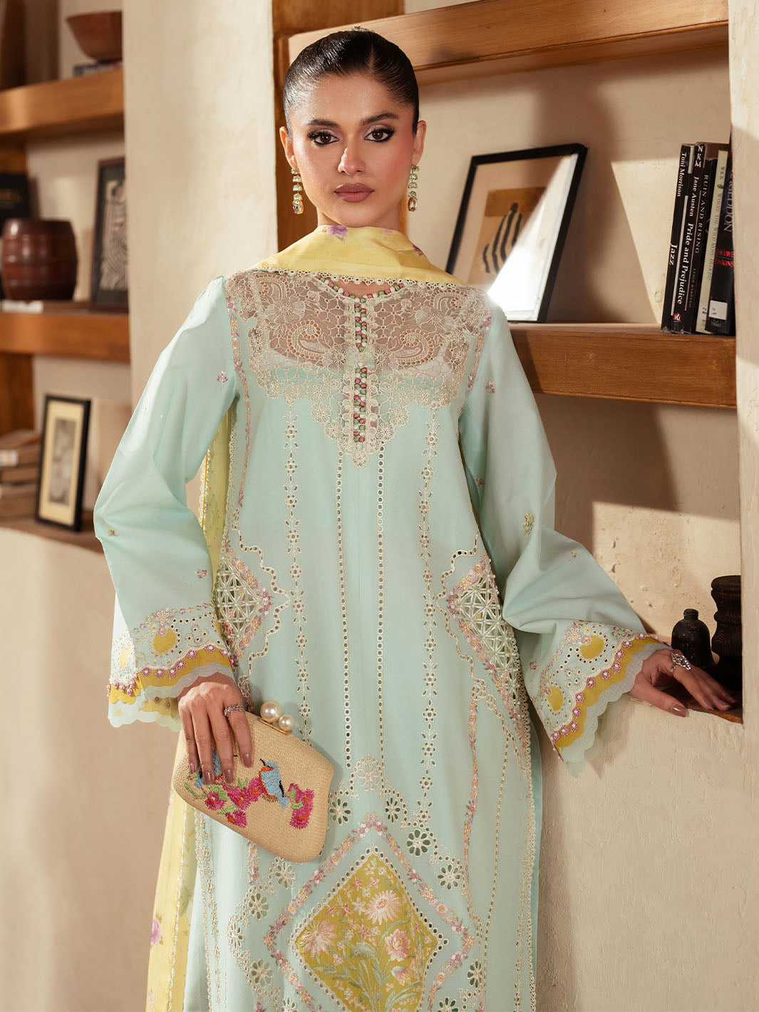 Bin Ilyas | Mehroze Luxury Lawn 25 | 96 - B - House Of Hania