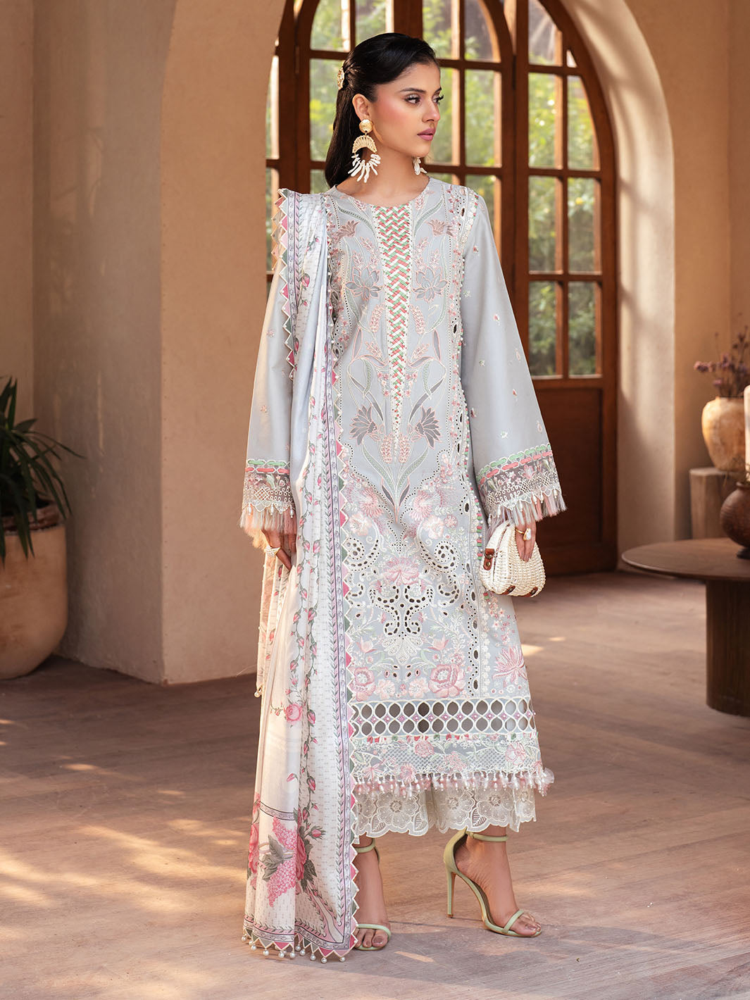 Bin Ilyas | Mehroze Luxury Lawn 25 | 97 - A - House Of Hania