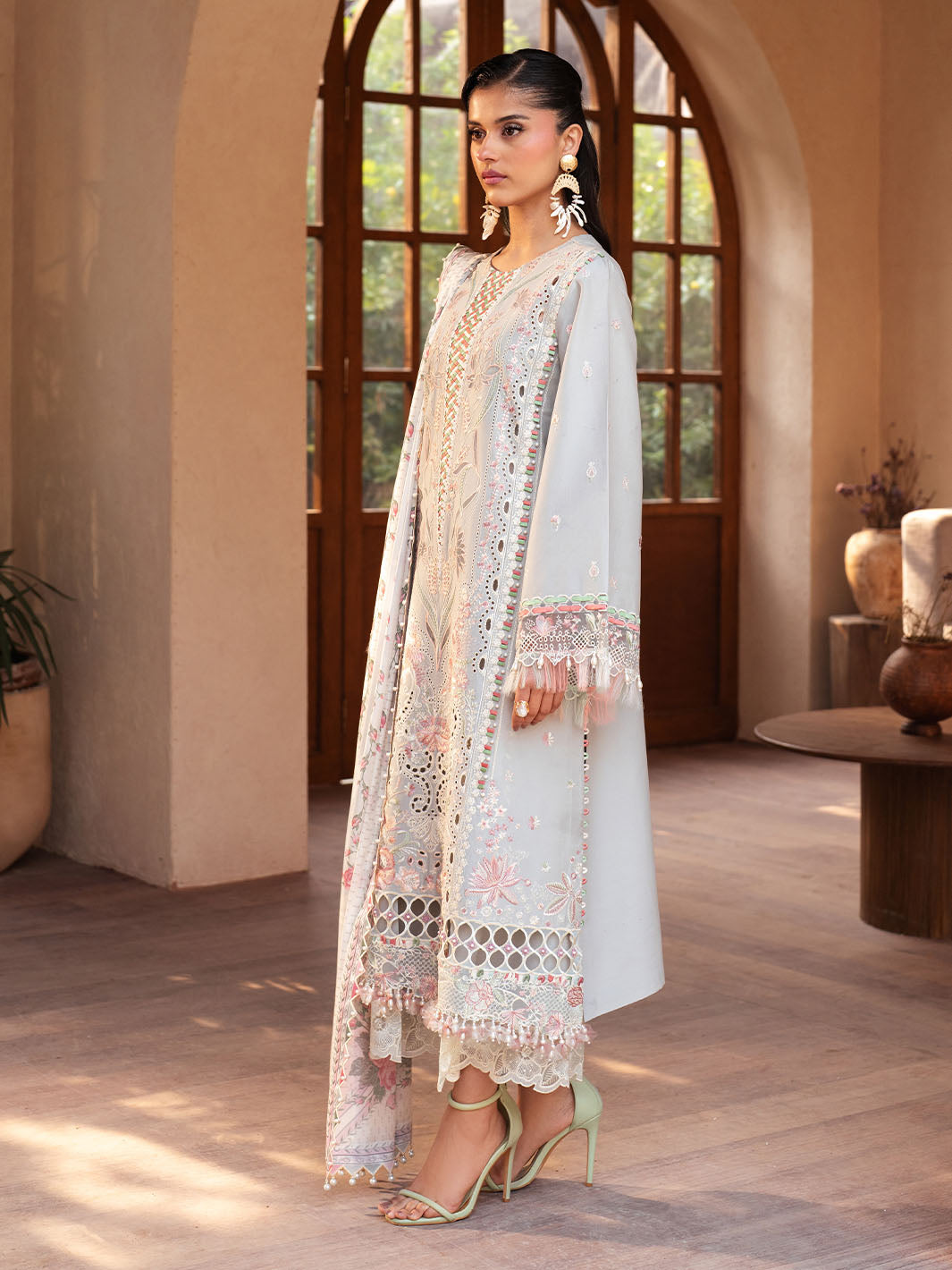 Bin Ilyas | Mehroze Luxury Lawn 25 | 97 - A - House Of Hania