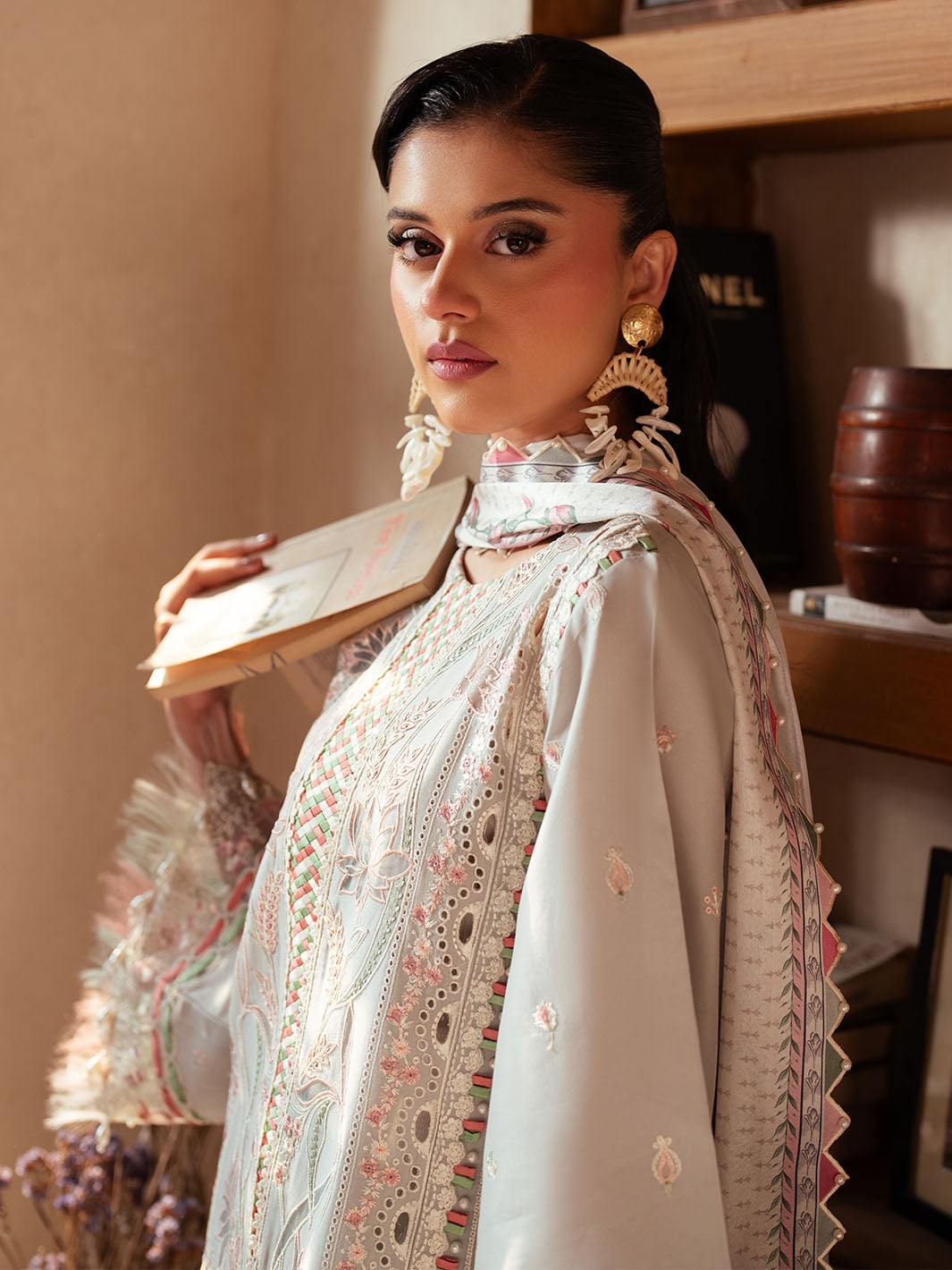 Bin Ilyas | Mehroze Luxury Lawn 25 | 97 - A - House Of Hania
