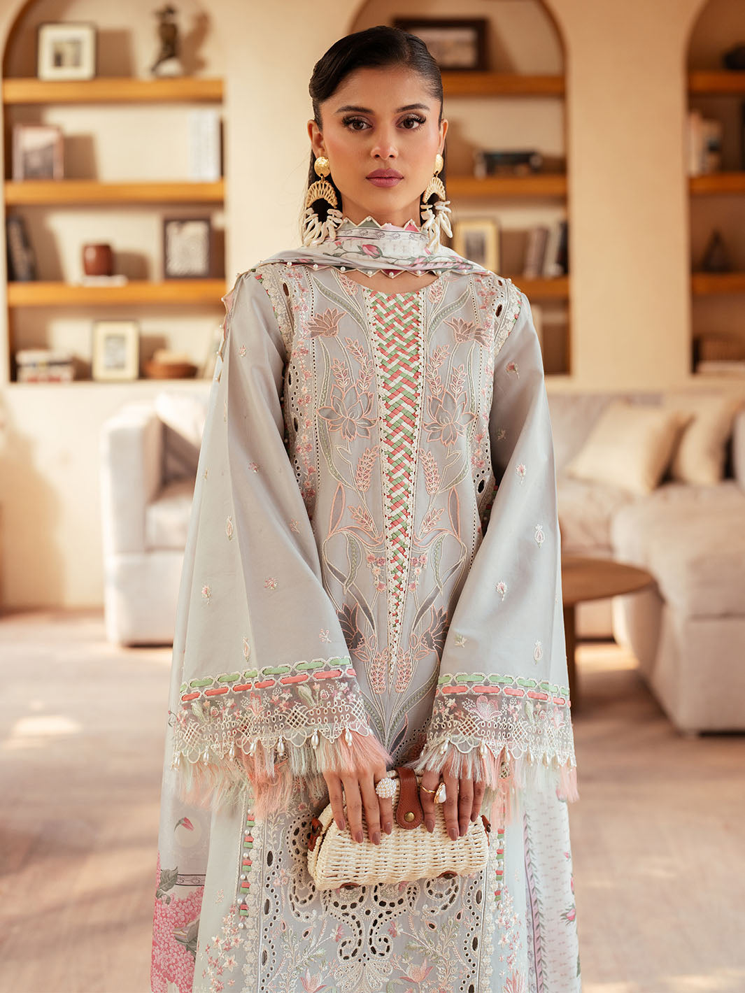 Bin Ilyas | Mehroze Luxury Lawn 25 | 97 - A - House Of Hania