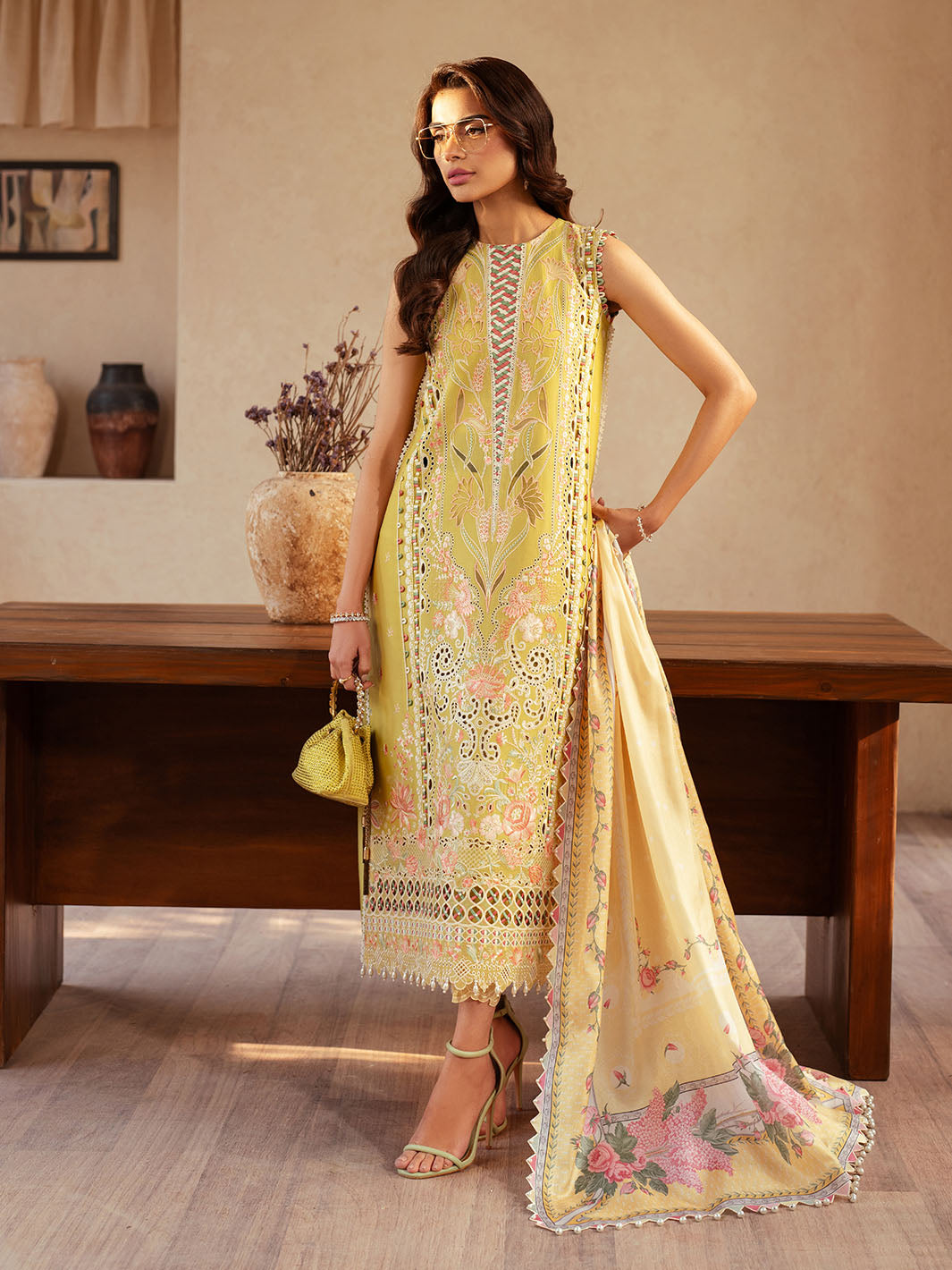 Bin Ilyas | Mehroze Luxury Lawn 25 | 97 - B - House Of Hania