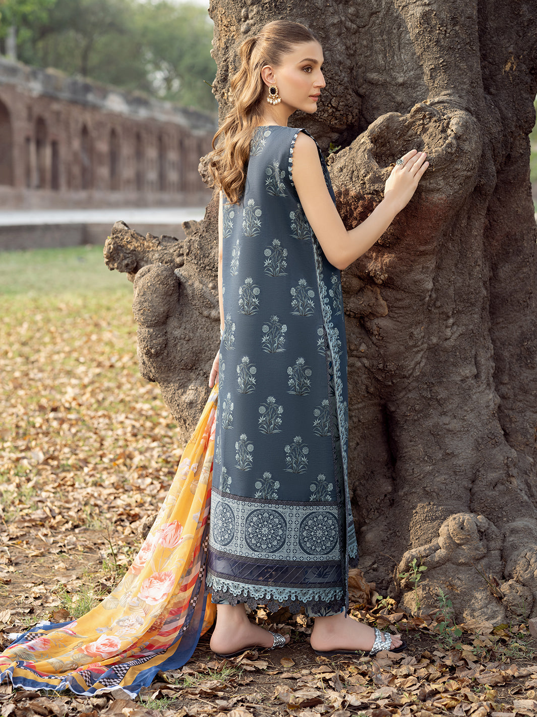 Bin Ilyas | Naqsh Naaz Luxury Lawn 25 | 2082 - B - House Of Hania