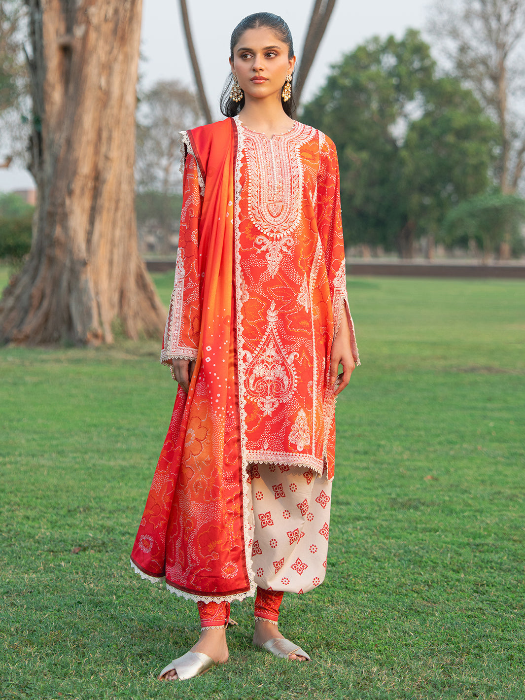 Bin Ilyas | Naqsh Naaz Luxury Lawn 25 | 2084 - A - House Of Hania