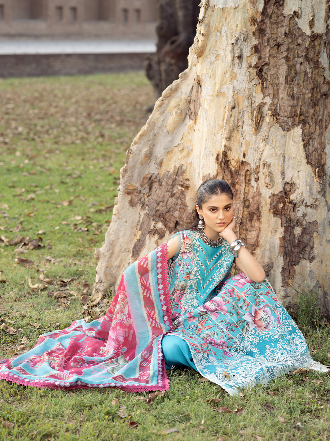 Bin Ilyas | Naqsh Naaz Luxury Lawn 25 | 2085 - B - House Of Hania