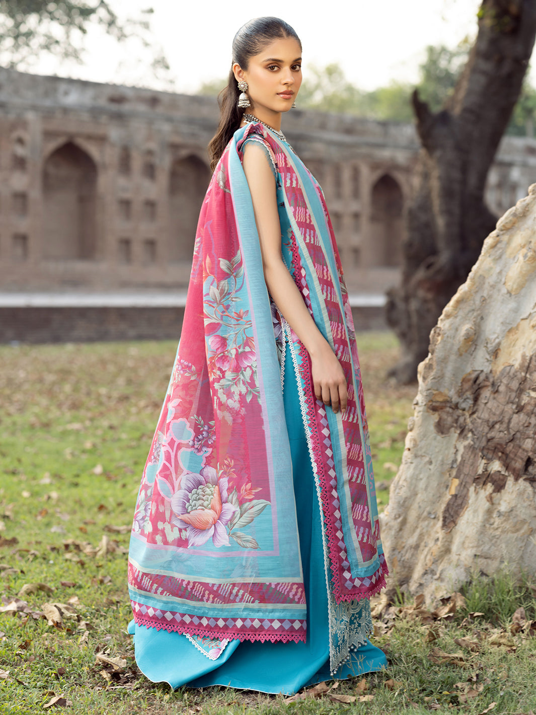 Bin Ilyas | Naqsh Naaz Luxury Lawn 25 | 2085 - B - House Of Hania