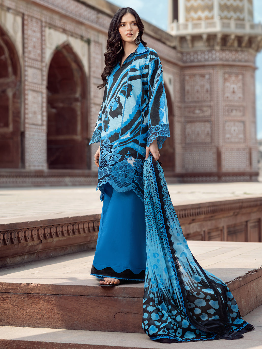 Bin Ilyas | Naqsh Naaz Luxury Lawn 25 | 2086 - D - House Of Hania