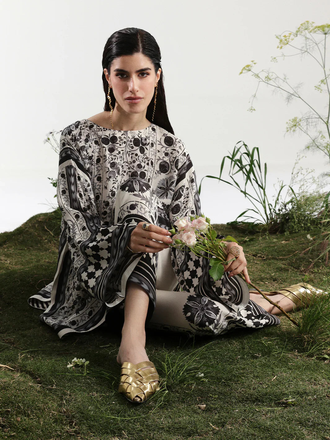 Bin ilyas | Co ords Summer 25 | 30082 | 2 PC Pret - House Of Hania