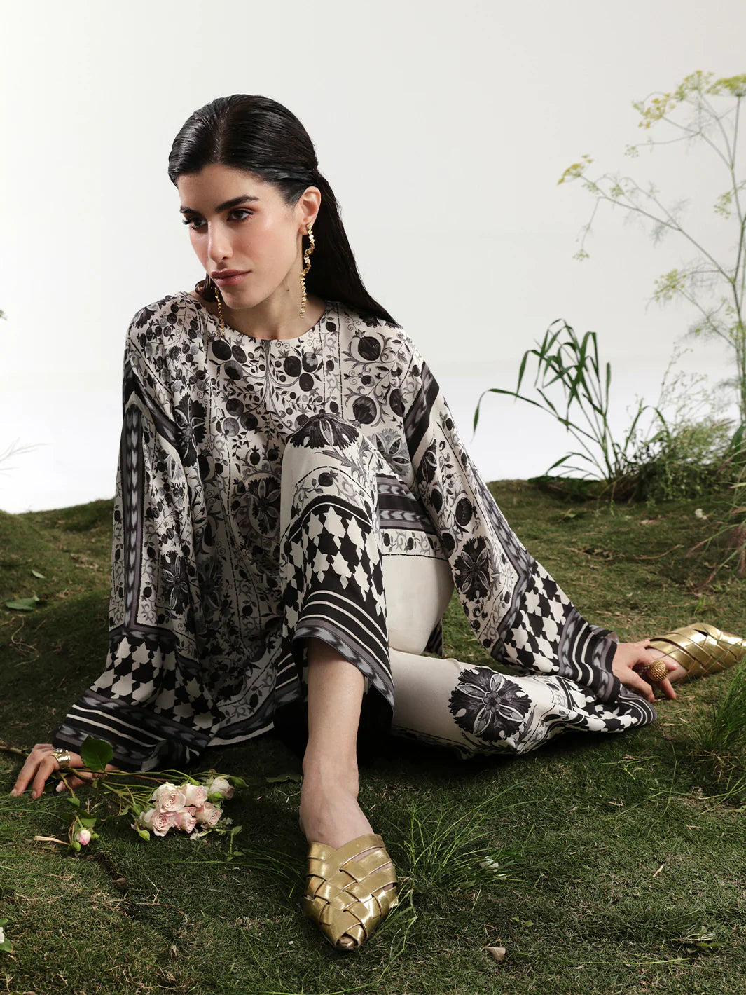 Bin ilyas | Co ords Summer 25 | 30082 | 2 PC Pret - House Of Hania