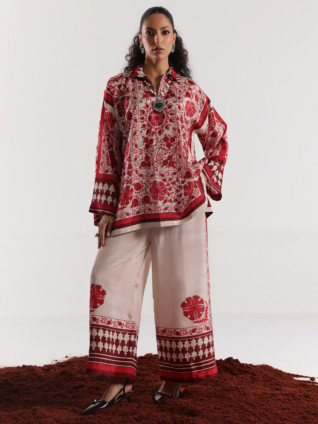 Bin ilyas | Co ords Summer 25 | 30083 | 2 PC Pret - House Of Hania