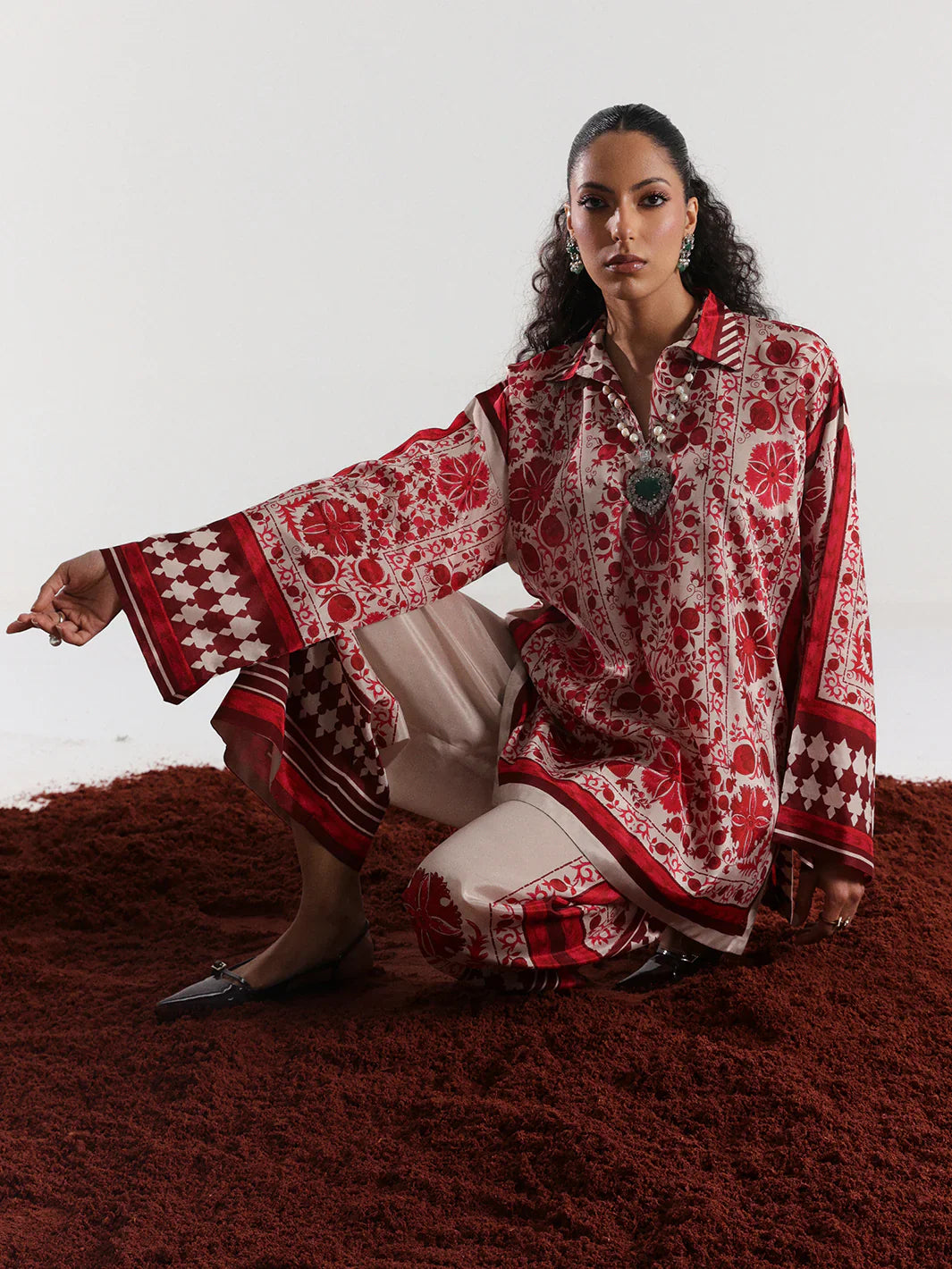 Bin ilyas | Co ords Summer 25 | 30083 | 2 PC Pret - House Of Hania