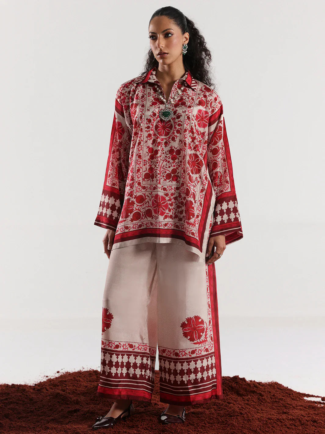 Bin ilyas | Co ords Summer 25 | 30083 | 2 PC Pret - House Of Hania