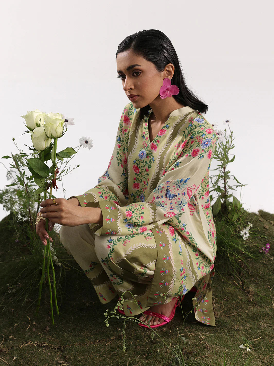 Bin ilyas | Co ords Summer 25 | 30087 | 2 PC Pret - House Of Hania