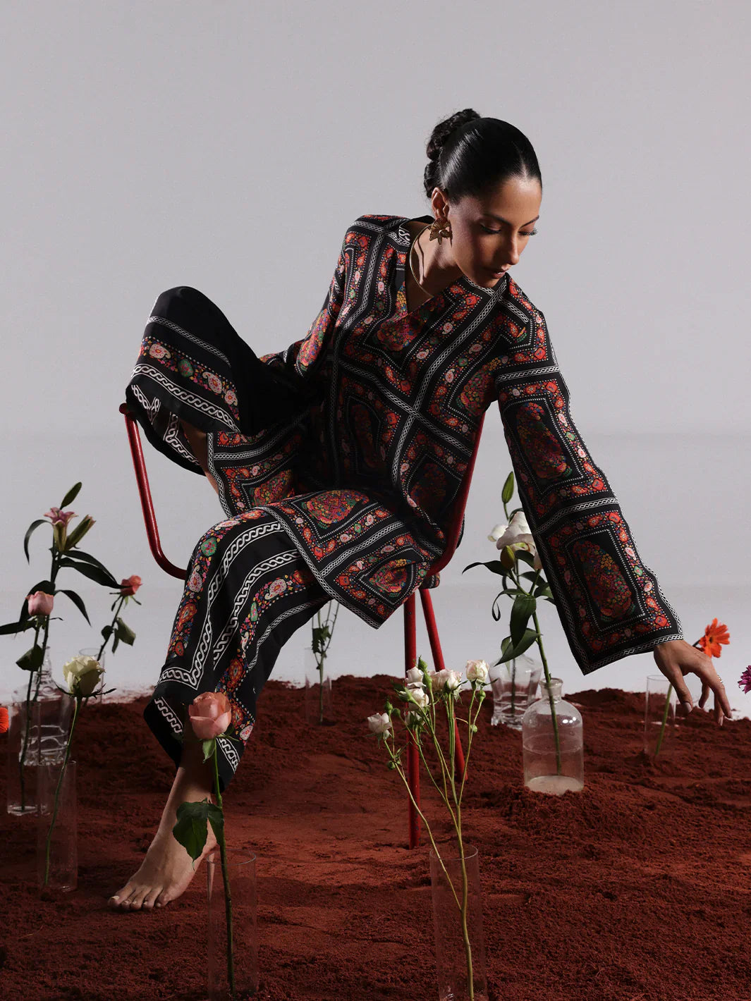 Bin ilyas | Co ords Summer 25 | 30090 | 2 PC Pret - House Of Hania