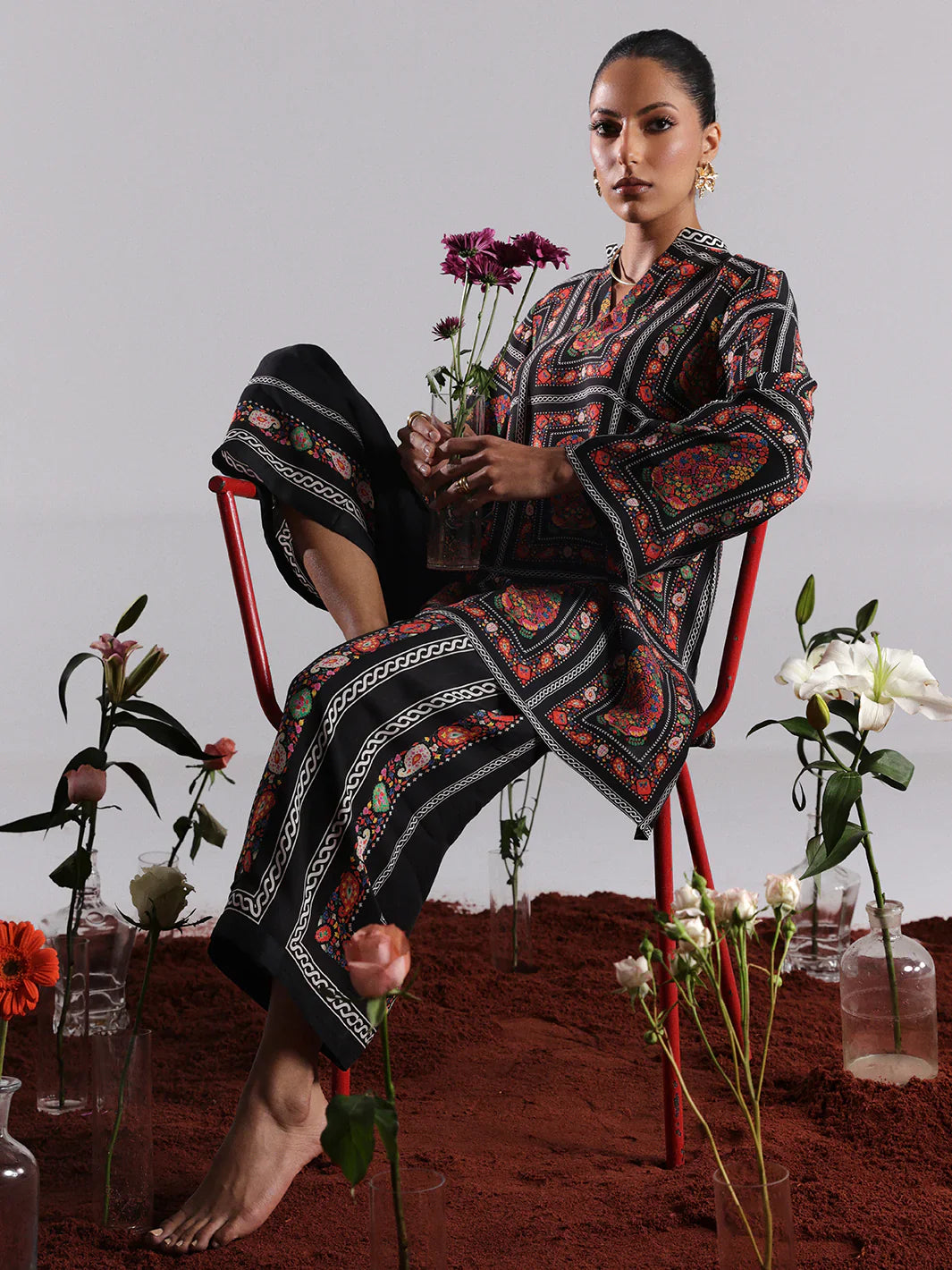 Bin ilyas | Co ords Summer 25 | 30090 | 2 PC Pret - House Of Hania