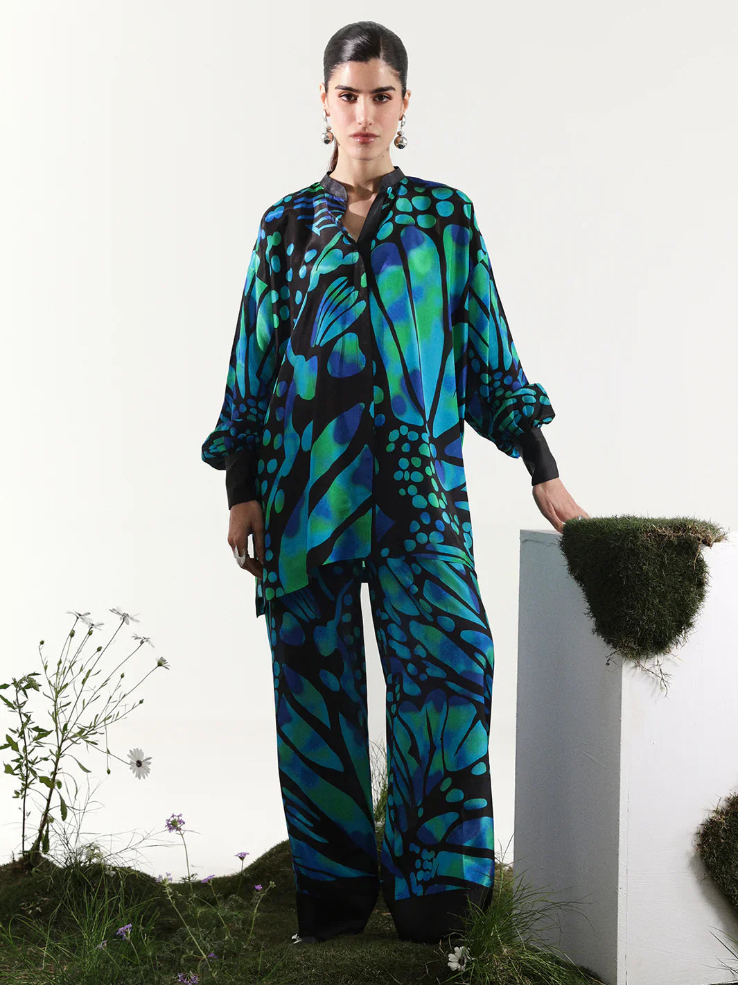 Bin ilyas | Co ords Summer 25 | 30096 | 2 PC Pret - House Of Hania