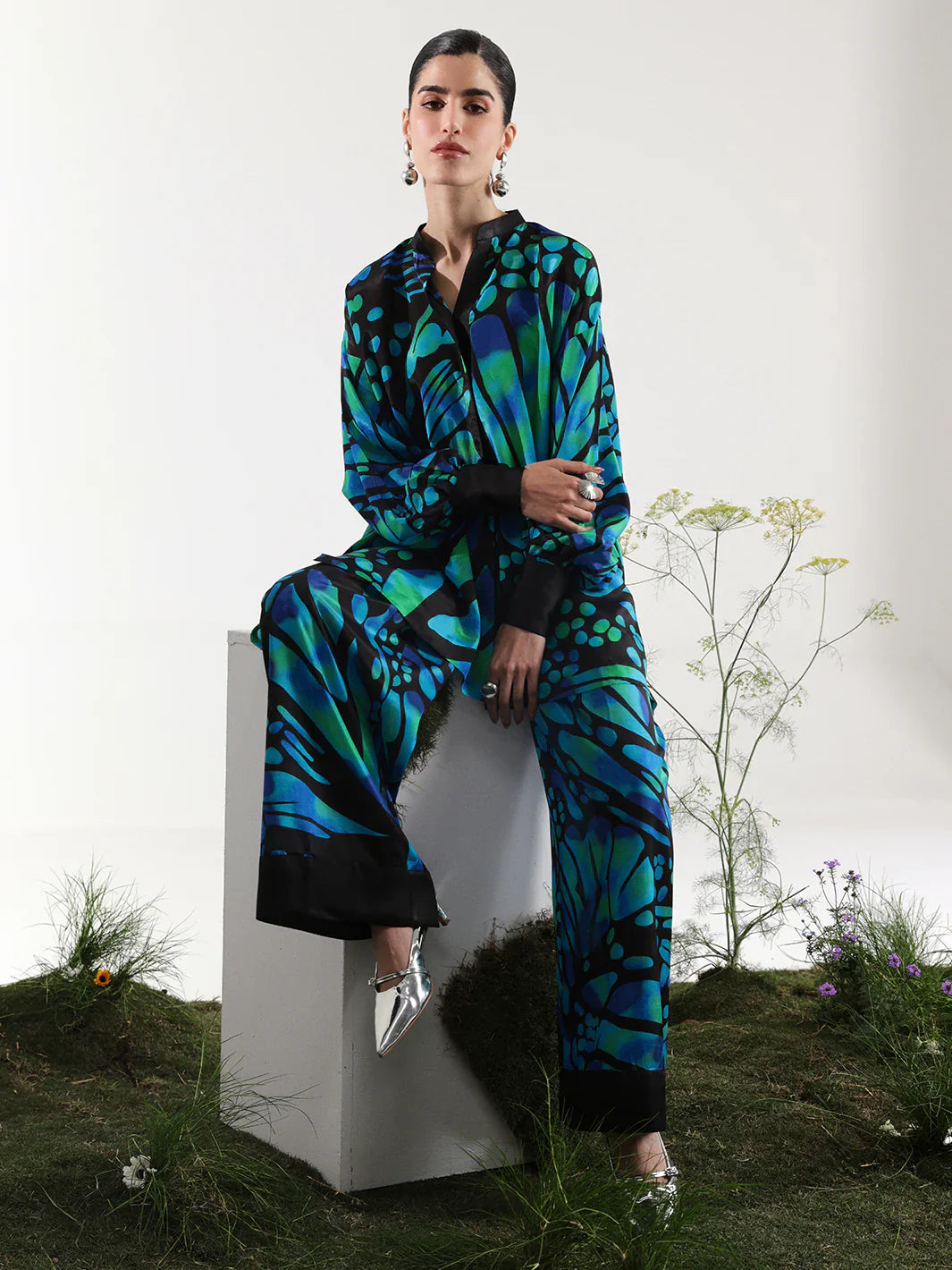 Bin ilyas | Co ords Summer 25 | 30096 | 2 PC Pret - House Of Hania