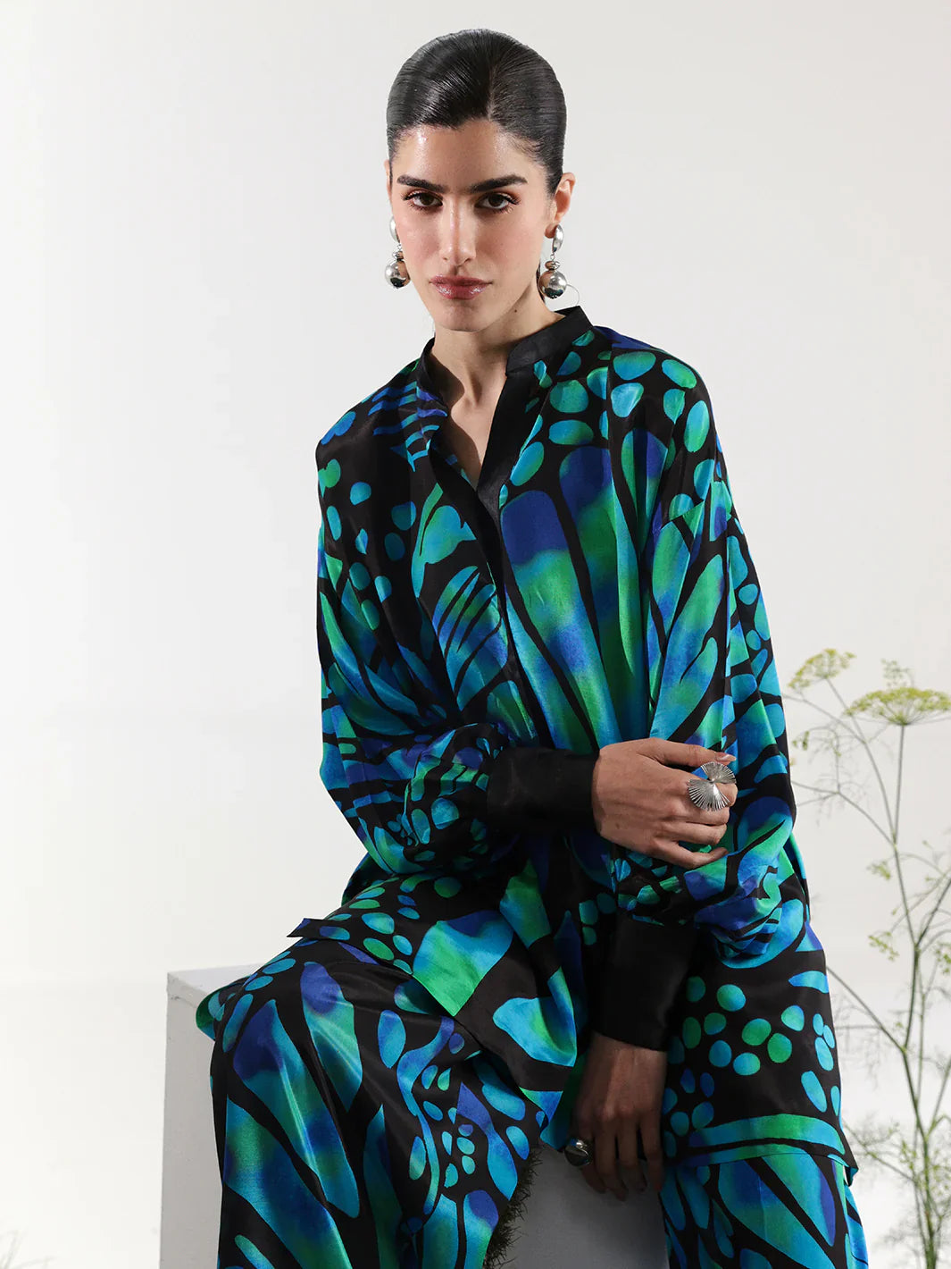 Bin ilyas | Co ords Summer 25 | 30096 | 2 PC Pret - House Of Hania