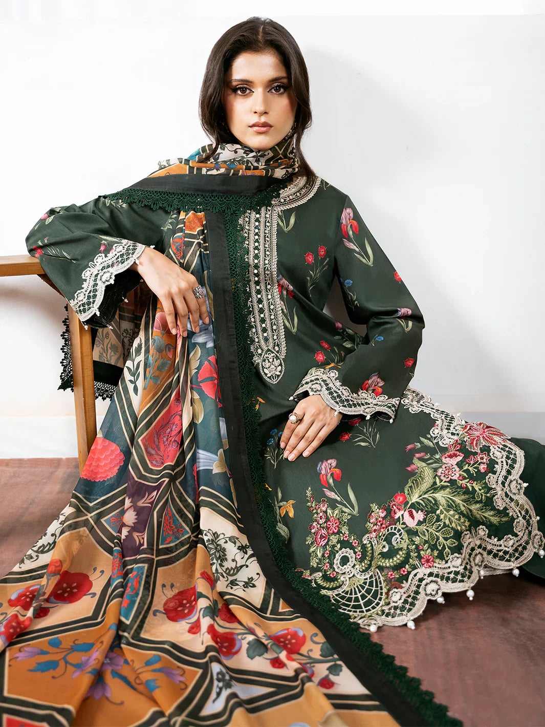 Bin ilyas | Noura Summer Edit | 77-B | 3 PC Lawn - House Of Hania