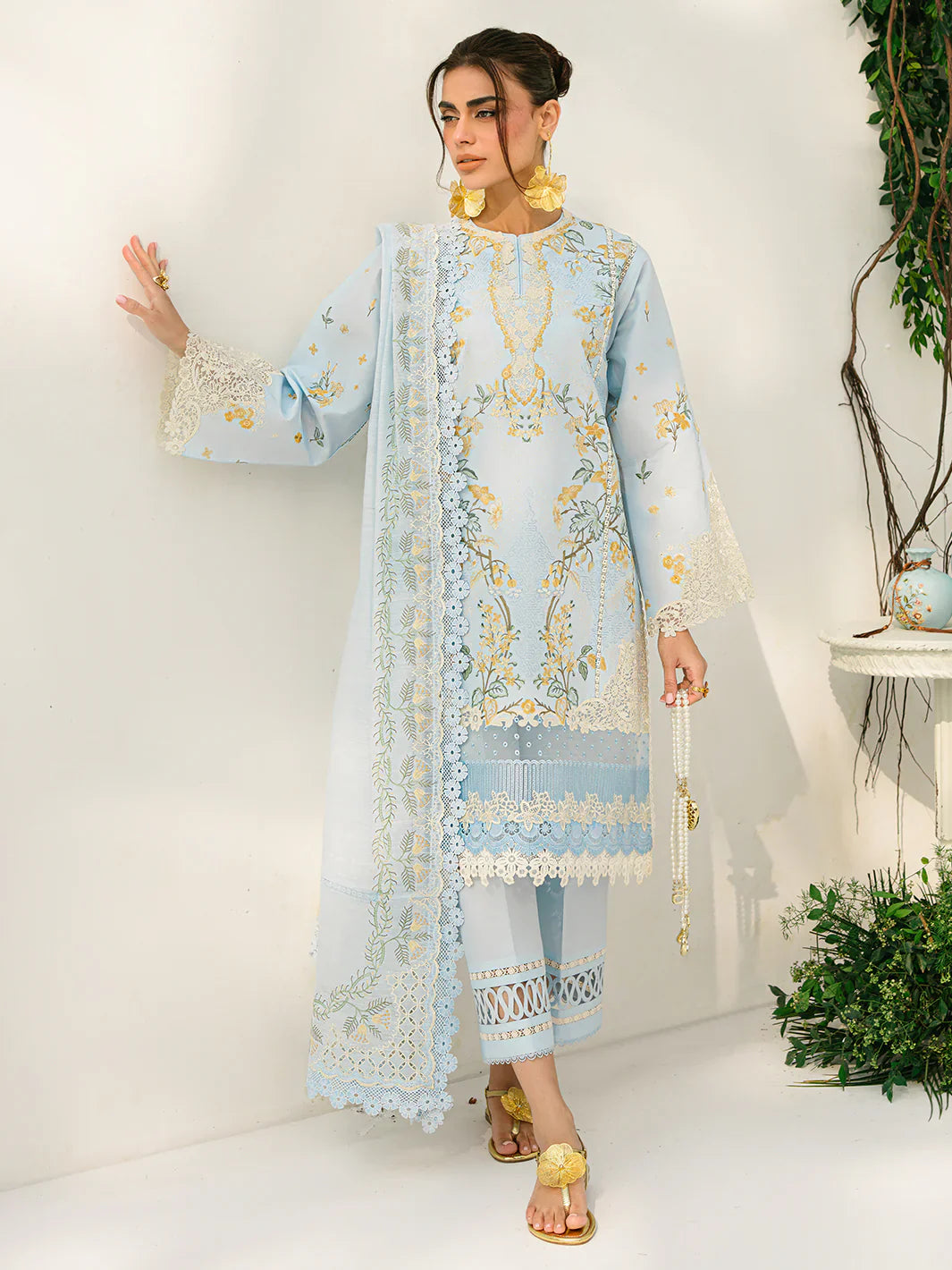 Bin ilyas | Signature Pret 25 | 233 - A | 3 PC Pret - House Of Hania