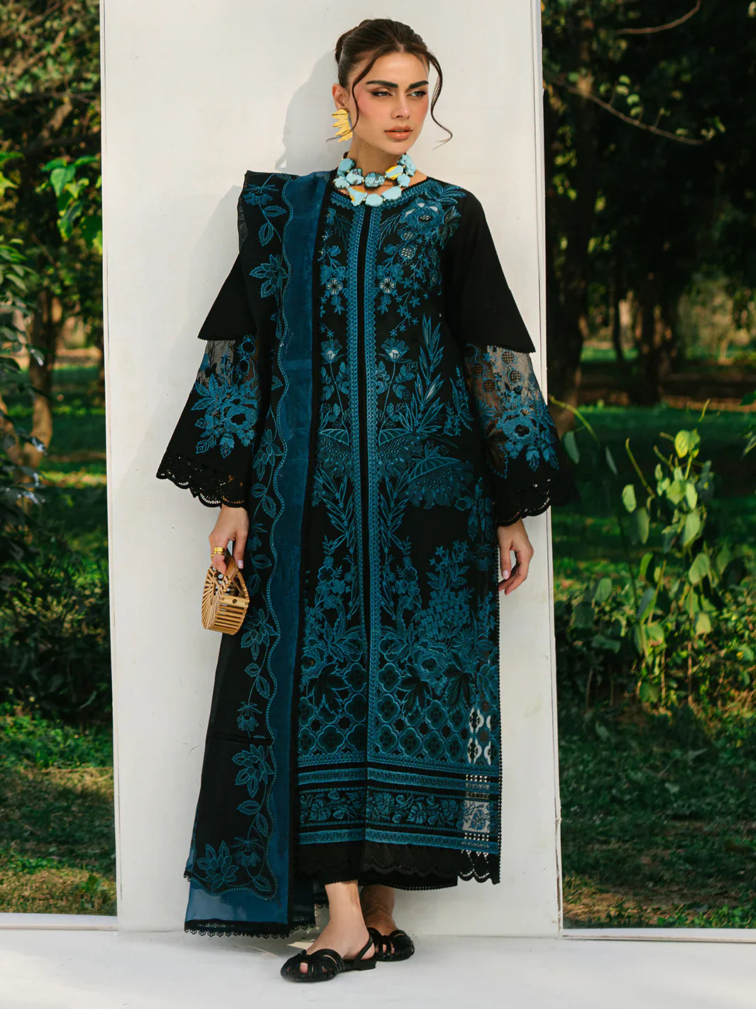 Bin ilyas | Signature Pret 25 | 235 - B | 3 PC Pret - House Of Hania