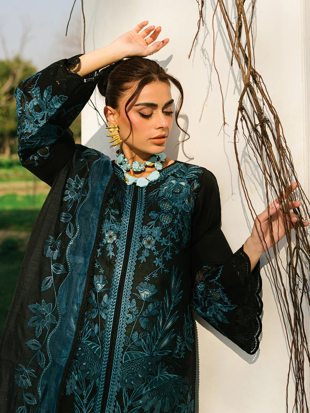 Bin ilyas | Signature Pret 25 | 235 - B | 3 PC Pret - House Of Hania