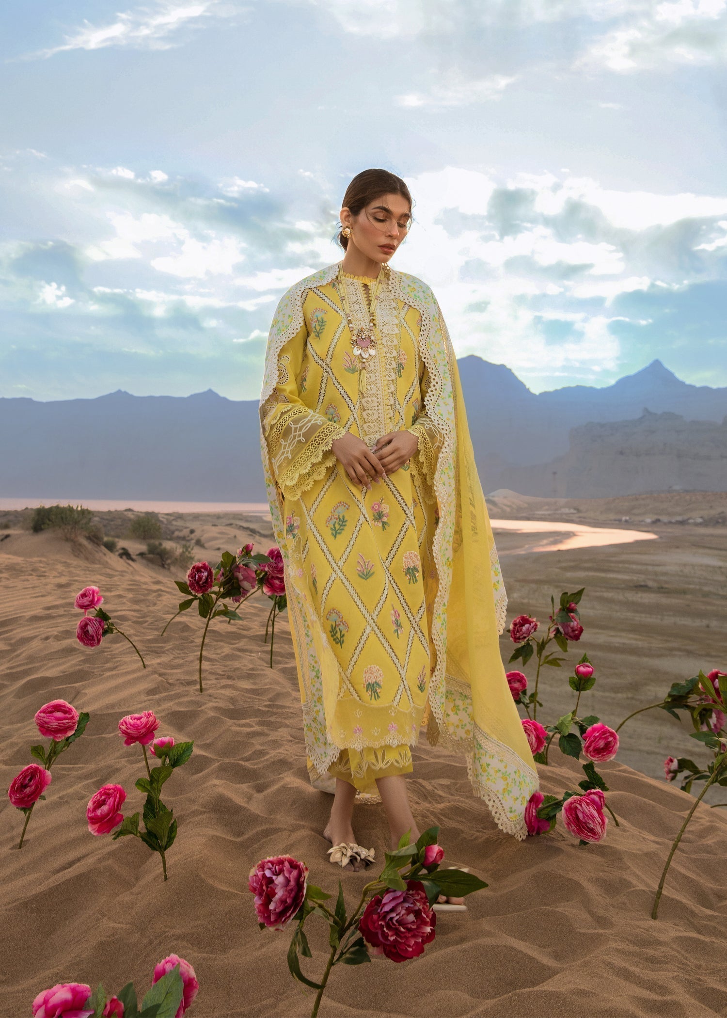 CRIMSON Embroidered Lawn Summer Collection D1-B - House Of Hania