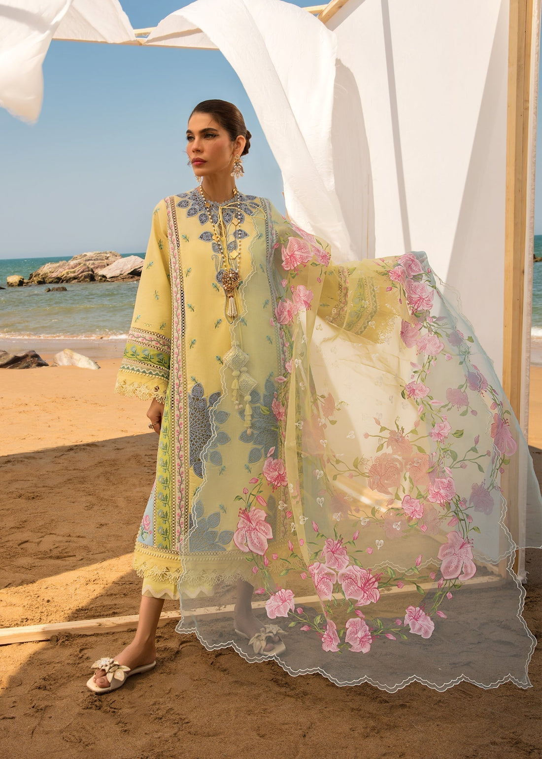 CRIMSON Embroidered Lawn Summer Collection D5-B - House Of Hania