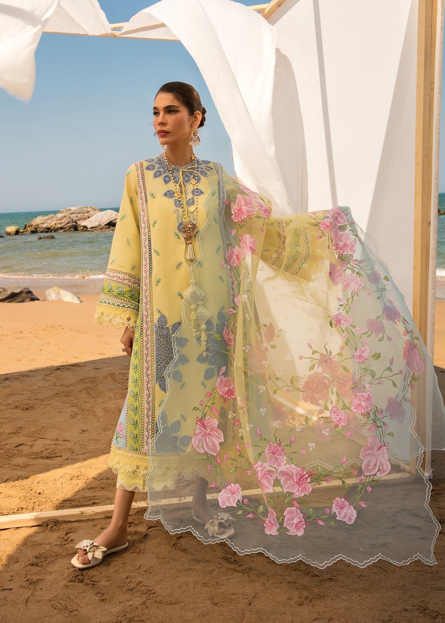 CRIMSON Embroidered Lawn Summer Collection D5-B - House Of Hania