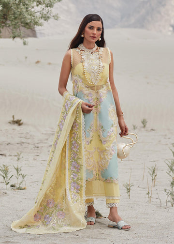 CRIMSON LUXE LAWN Marori Dreams - D8 A STITCHED - House Of Hania