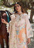 CRIMSON LUXE LAWN Marori Dreams - D8 B UNSTITCHED - House Of Hania