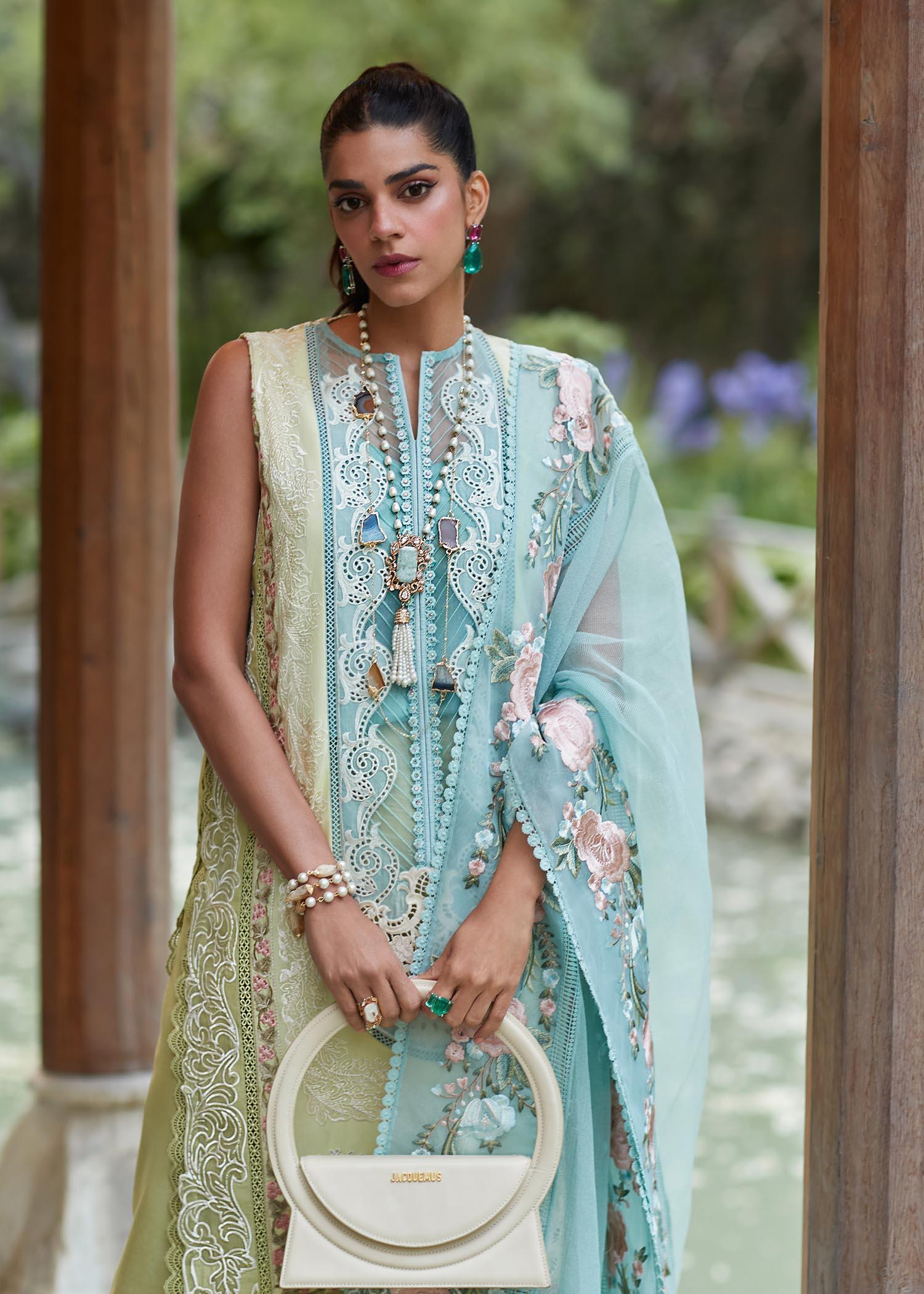 CRIMSON LUXE LAWN Mountain Love - D6 A STITCHED - House Of Hania